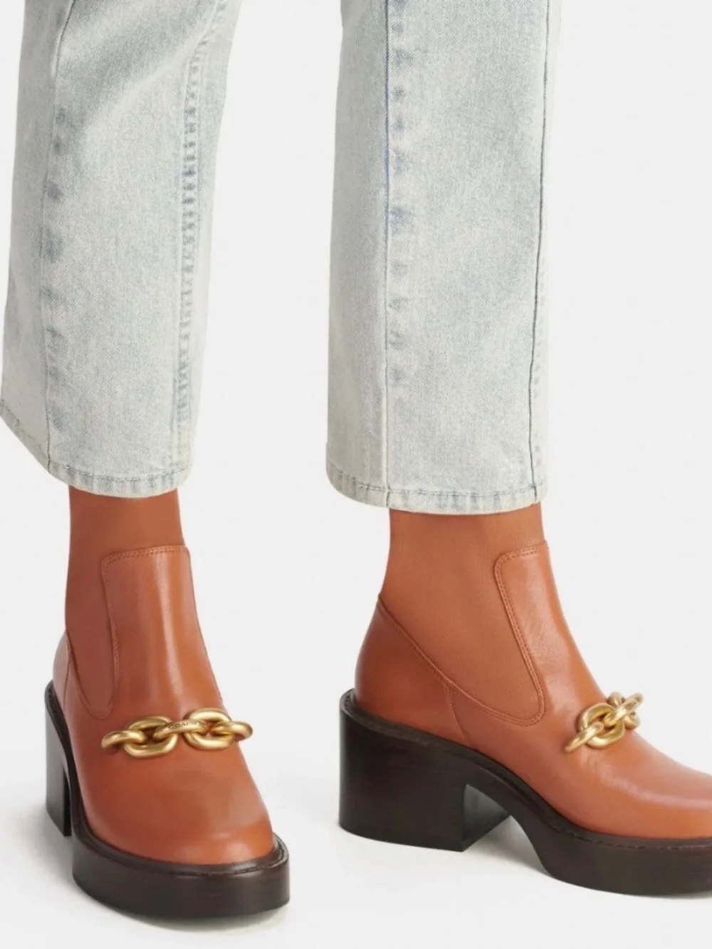 New COACH Women's Kenna Pull On High Heel Burnished Boots